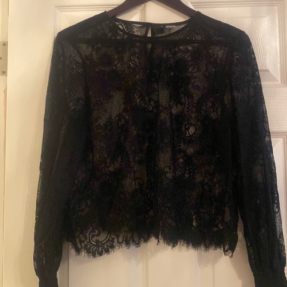 HM Black Lace Blouse